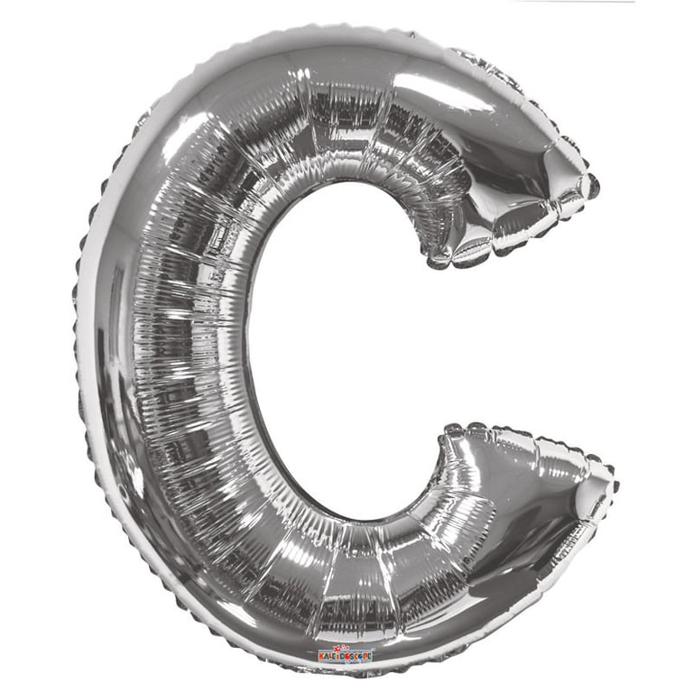 34 Silver Letter C Balloon - Elegant Party Decoration and Home Decor Item