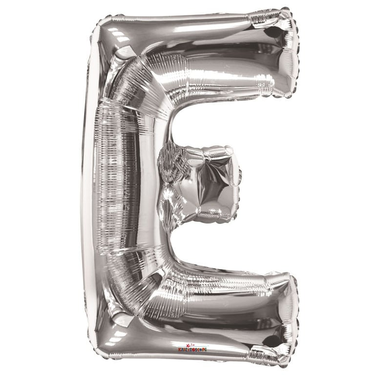34 Silver Letter E Balloon - Elegant Party Decoration and Home Decor Accent