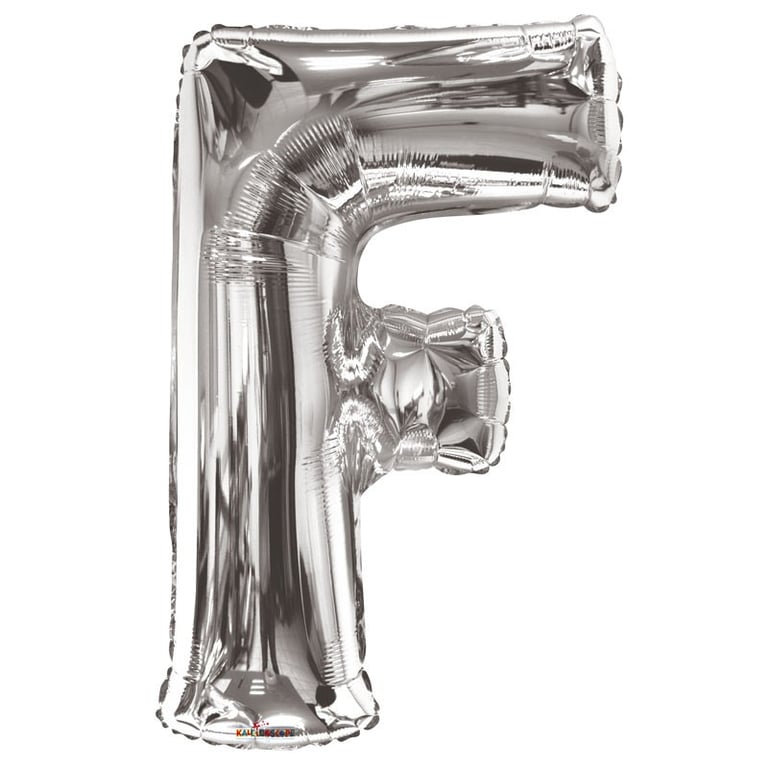34 Silver Letter F Balloon - Elegant Party Decorations for Weddings and Events