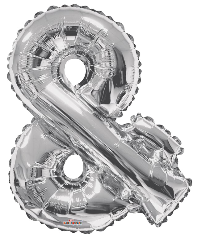 34 Silver Symbol and Balloon Wall Decoration Banner - Perfect Home Party Sign