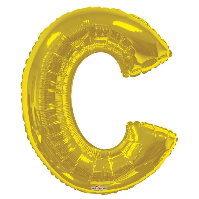 34 Gold Letter C Balloon - Elegant Home Decoration and Party Event Balloon