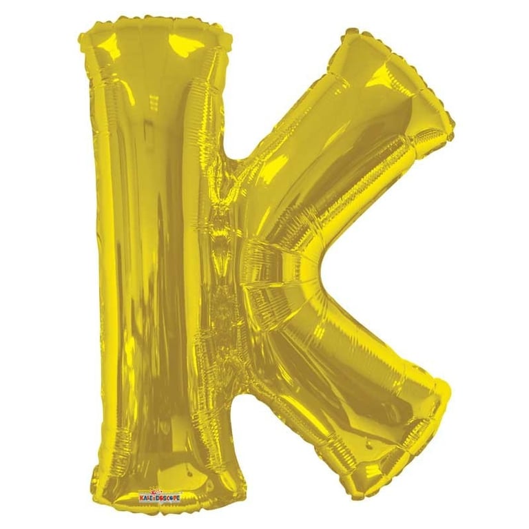 34 Letter Balloon - K - Gold Party Decoration and Home Decor Accessory