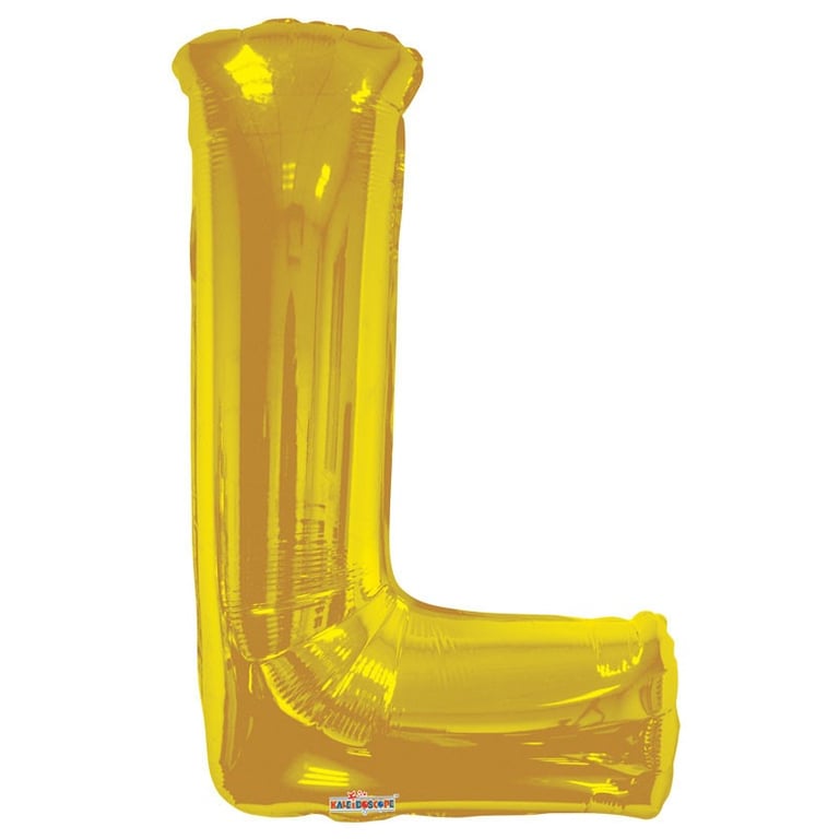 34 Gold Letter L Balloon - Elegant Party Decoration and Home Decor Accent