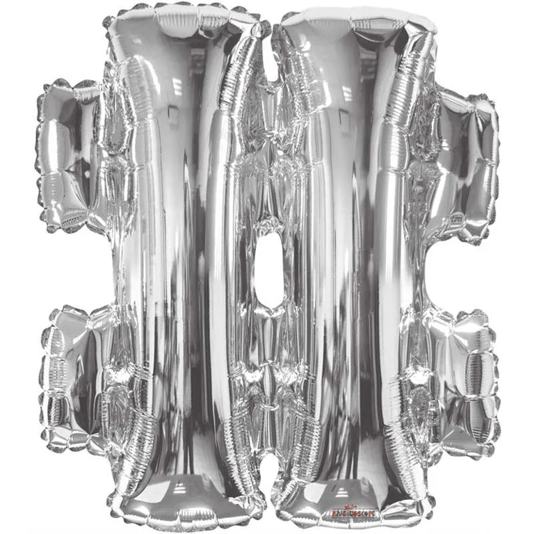 14 Silver Letter Balloon Airfill - Elegant Party Decoration and Home Decor Supply