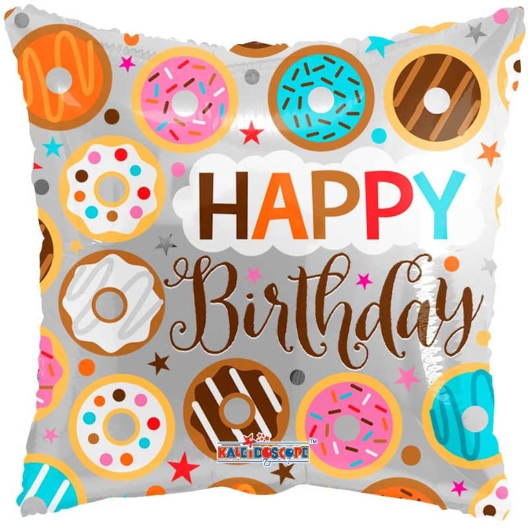 Happy Birthday Doughnut Balloon - Party Decorations Cake Balloon Decoration