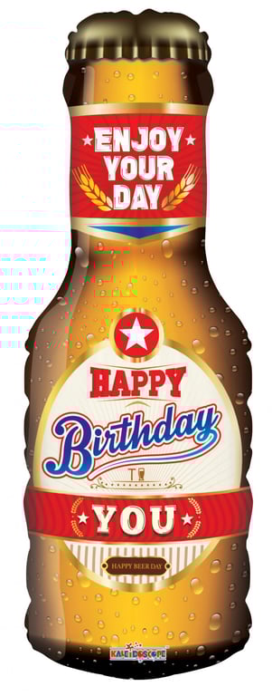 Supershape Beer Themed Happy Birthday Balloon - Perfect Party Decoration