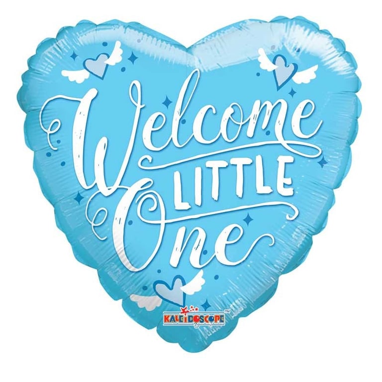 Blue Welcome Little One Balloon - Baby Shower Party Decoration Home Decor