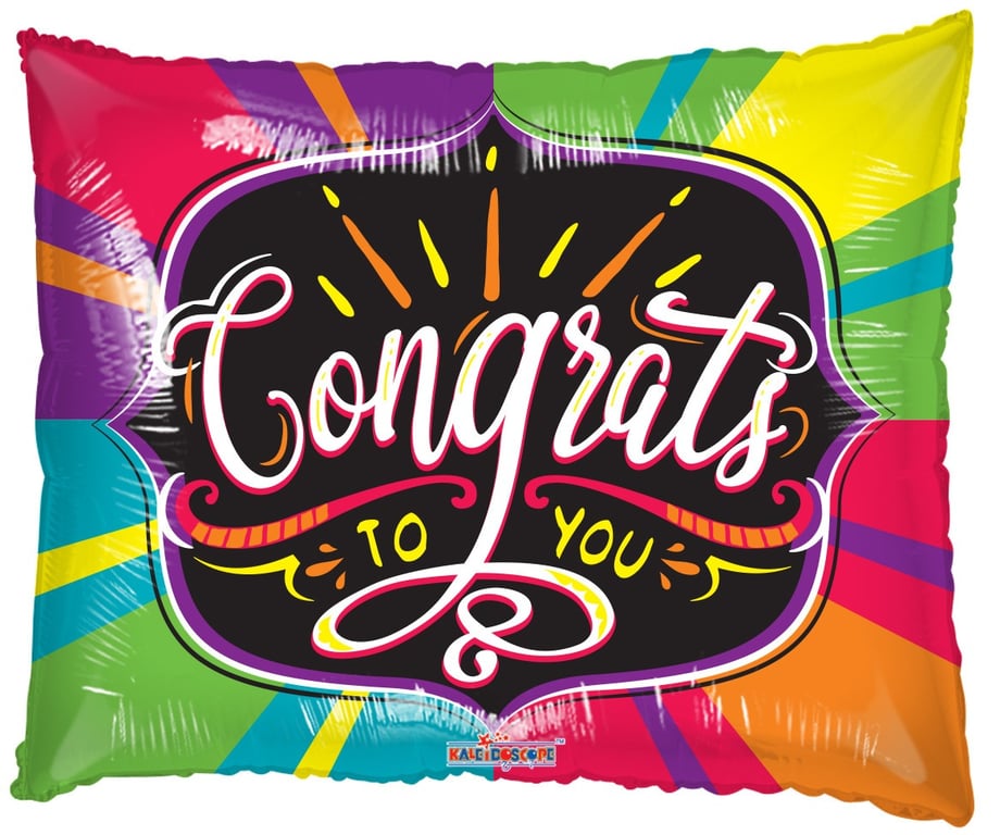Congrats Supershape Balloon - Long Lasting Celebration Decorations for Home and Parties