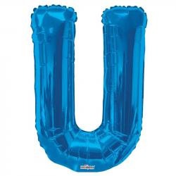 34 U-Shaped Blue Letter Balloon - Home Decor Party Supplies Decoration