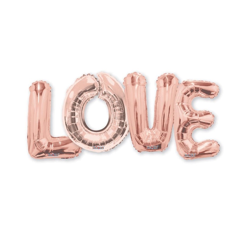 Rose Gold Love Balloon Bouquet - Elegant Home Decor and Wedding Decoration