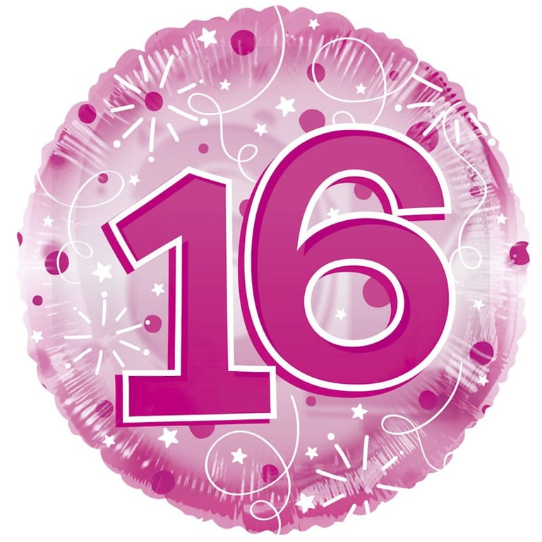 Clearview 24 Pink Balloon - Perfect for Age 16 Birthday Party Decorations and Teen Events