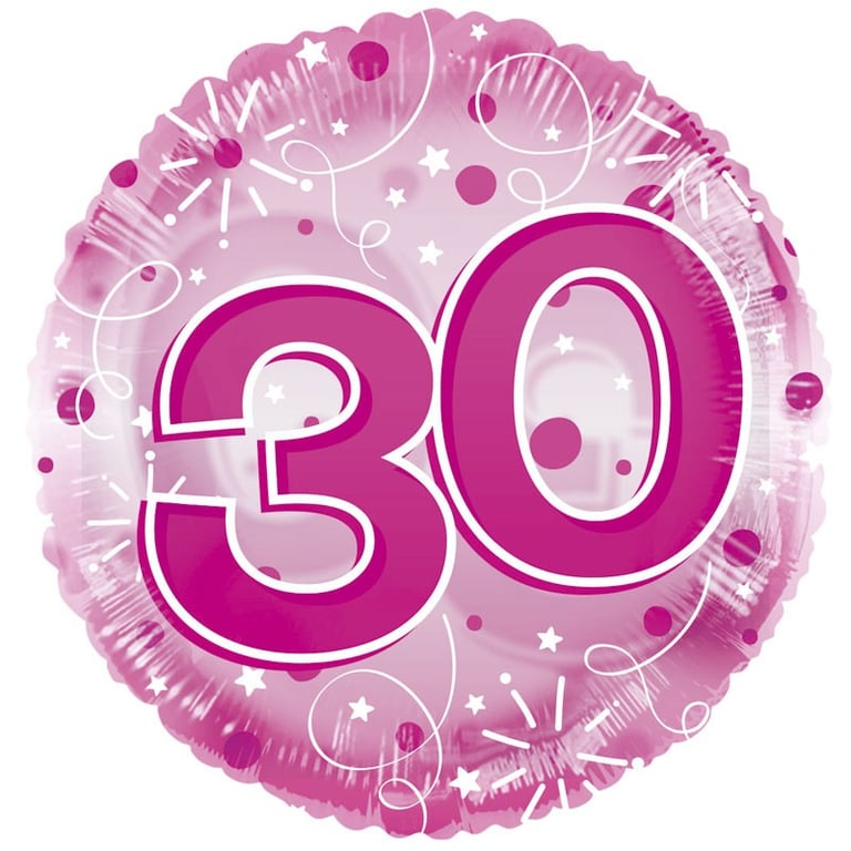 Clearview 24 Inch Age 30 Birthday Party Pink Balloon - Perfect Decoration for Celebrations