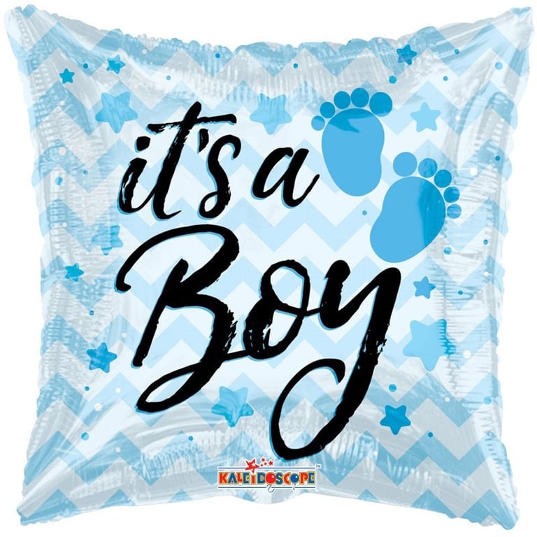 Its a Boy Square Footprints Balloon - Perfect Home Decoration and Kids Party Balloon
