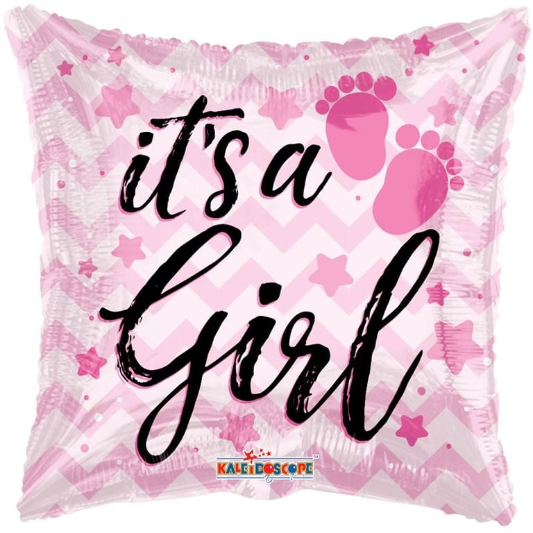 Girl Square Footprints Balloon - Home Decor and Party Accessory for Birthdays and Celebrations