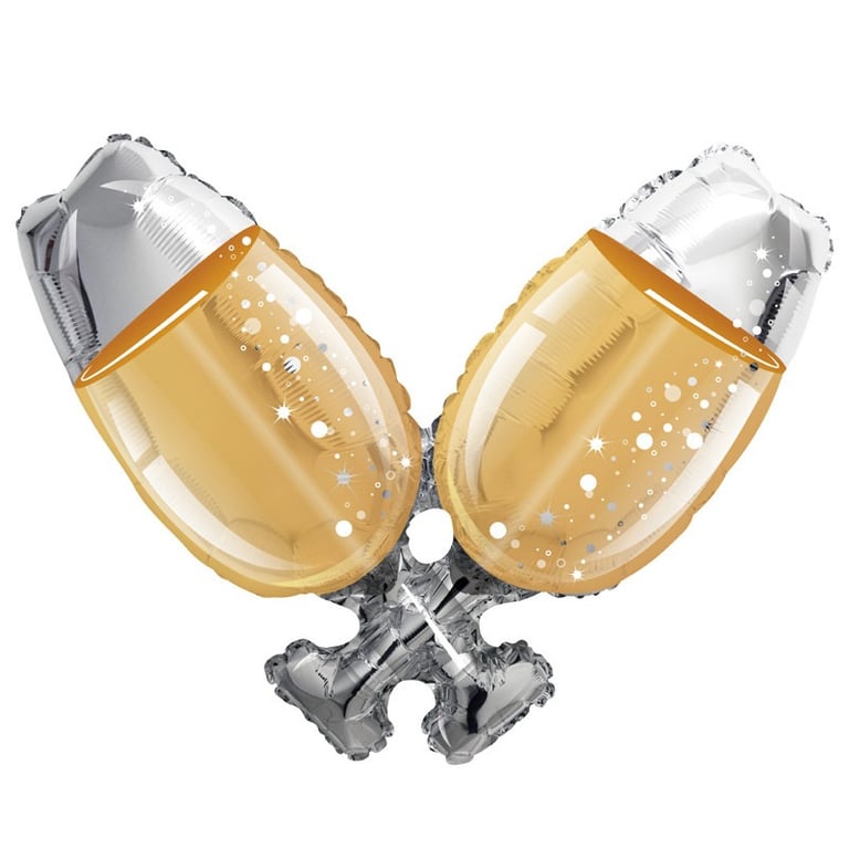 Large Champagne Glass Balloon - 36 Inflatable Home Party Decoration for Weddings and Events