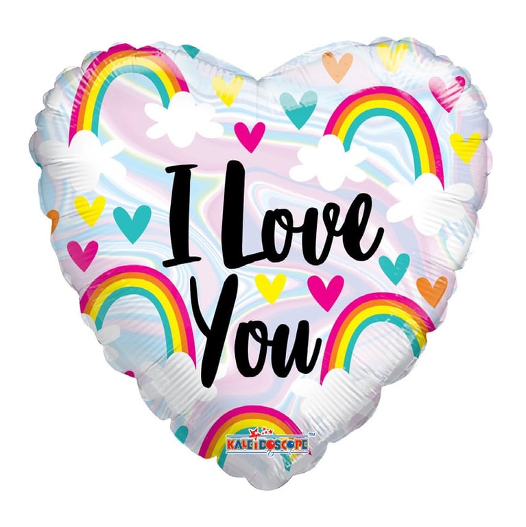 18 Inch Rainbow Balloon - Love You Party Decoration