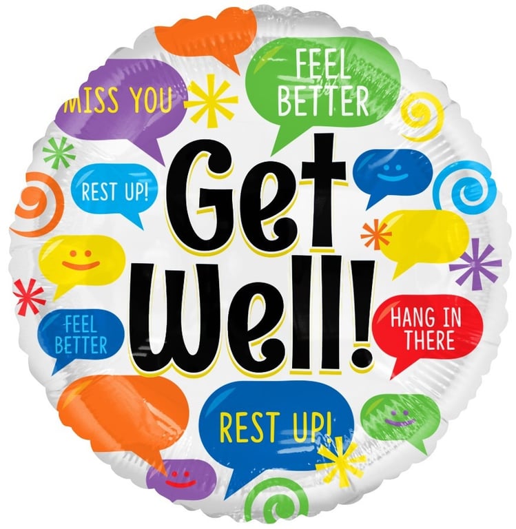 18 Inch Get Well Balloon - Celebration of Wellness and Recovery