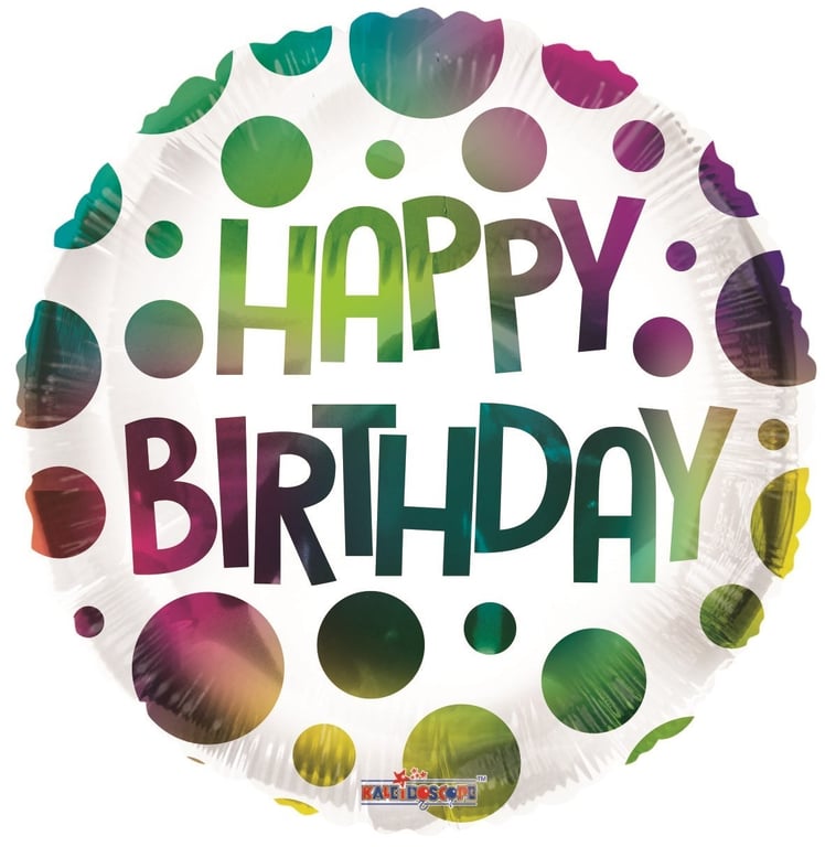 Multicolour 18 inch Birthday Dots Balloon - Party Decorations and Celebration Balloons Set