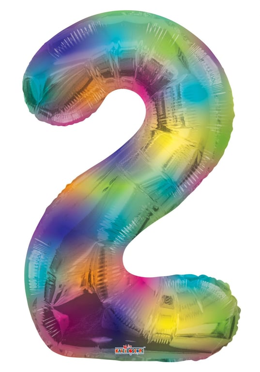 34 Inch Rainbow Number Balloon - Colorful Party Decorations