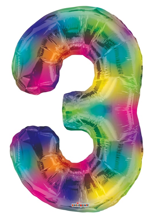 34-Inch Rainbow Number Balloon for Party Decorations and Home Event Decoration