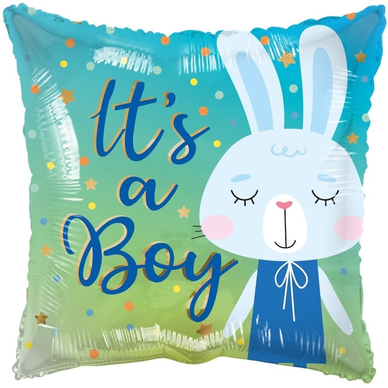 Eco Balloon - 18 Inch Boy Rabbit Eco Friendly Party Decoration