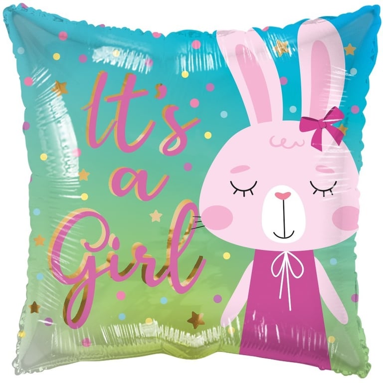 Eco Balloon - 18 Inch Girl Rabbit Inflatable Decoration, Eco Friendly and Perfect for Children s Party Celebrations
