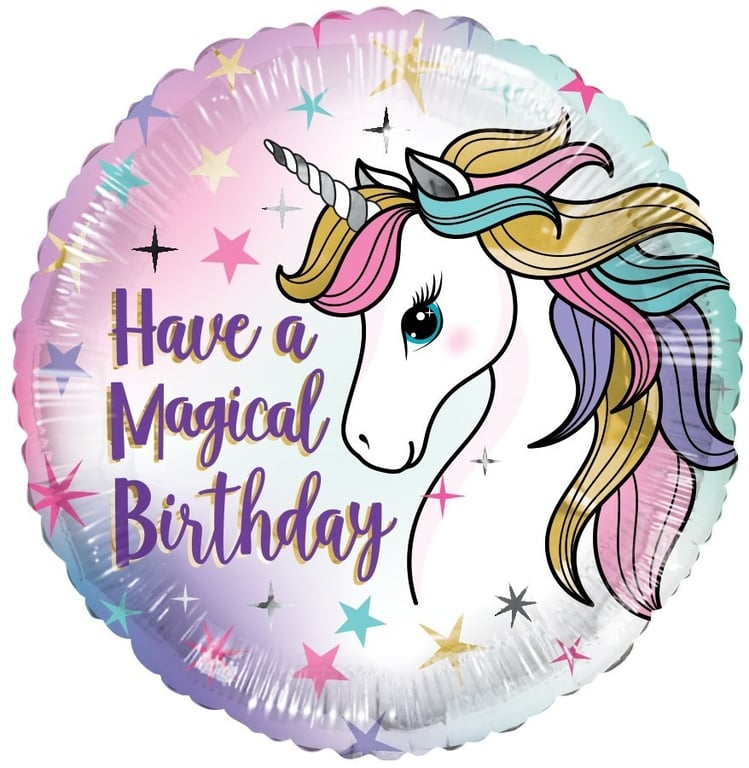Eco Balloon - 18 Inch Magical Unicorn Birthday Decoration