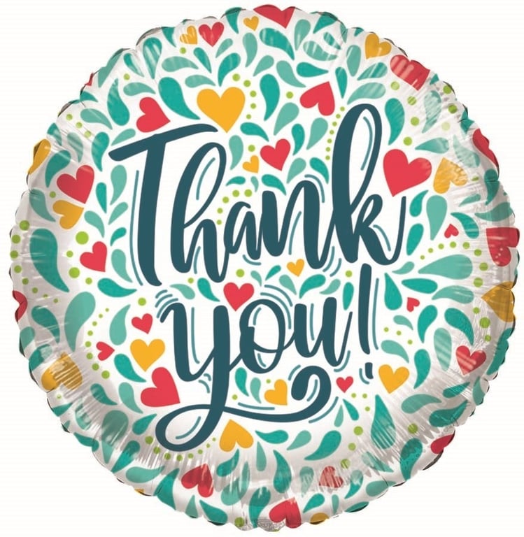 Eco Friendly 18 Inch Thank You Ornamental Balloon - Perfect Home Decor Gift