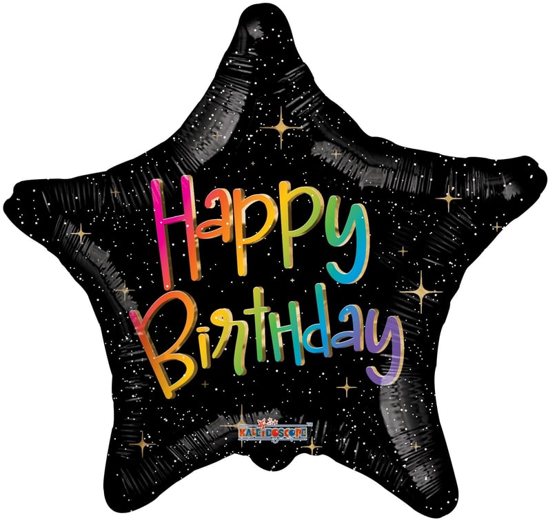 Eco Balloon - 18 Inch Multicolour Star Birthday Decoration Party Supplies