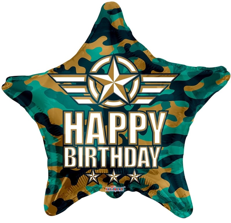 Eco Balloon - 18 Inch Birthday Camouflage Party Decoration