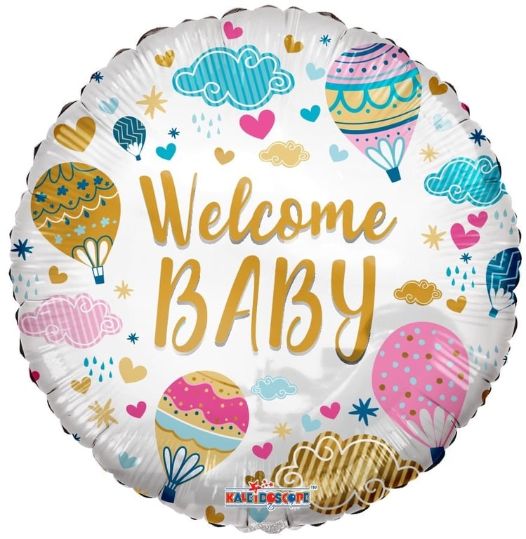 Eco Balloon - 18 Inch Welcome Baby Hot Air Balloons - Eco Friendly Party Decorations for Baby Shower