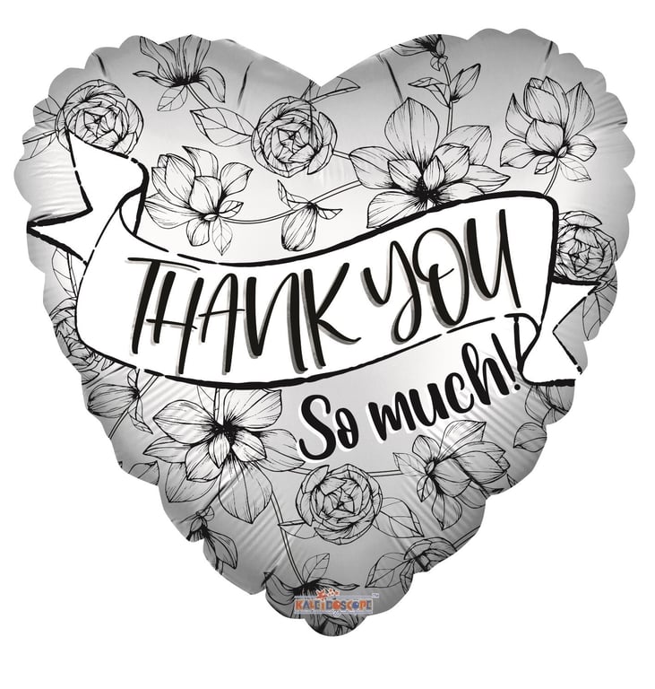 Eco Balloon 18 Inch Thank You So Much Banner - Sustainable Party Decoration Home Decor