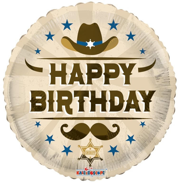 Eco-Friendly 18inch Cowboy Birthday Party Balloon - Eco Balloons for Decorations
