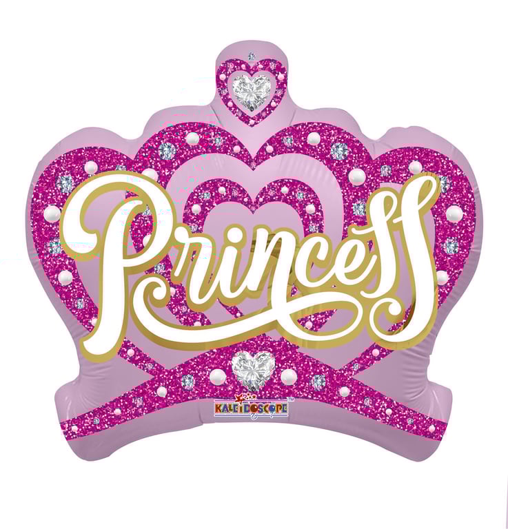 Metallic Princess Crown Balloon - 18 Inch, Perfect Party Decoration for Princess Birthday Celebrations and Home Decor