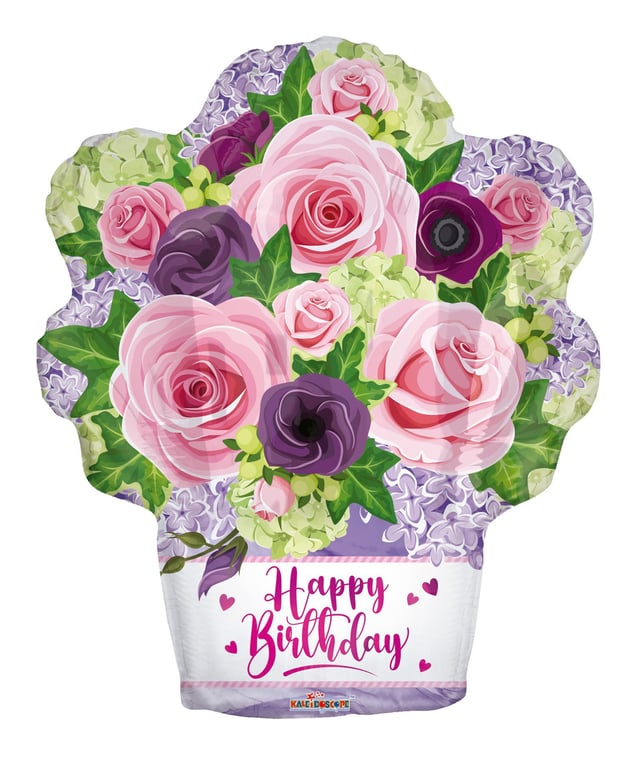 18 Inch Metallic Flower Balloon Decoration for Home and Party Events