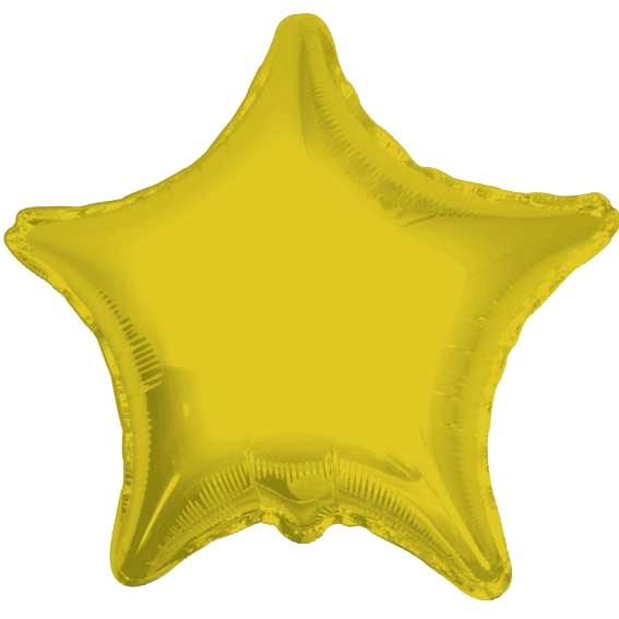 Gold Star Balloon - Helium Filled Party Decoration for Birthday and Event Celebrations