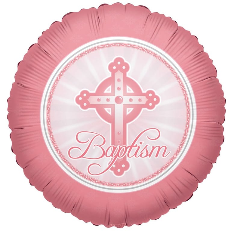 Light Pink Baptism Balloon - Elegant Infant Celebration Decoration