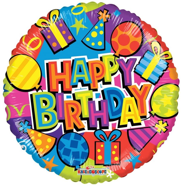 Happy Birthday Party Elements 18 Inch Large Balloon - Perfect Party Decorations for Celebrations