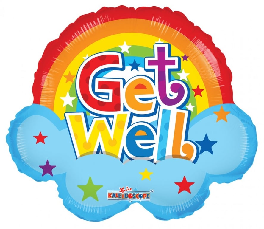 18 Rainbow Get Well Shape - Vibrant Home Decor and Hospital Decoration Sign