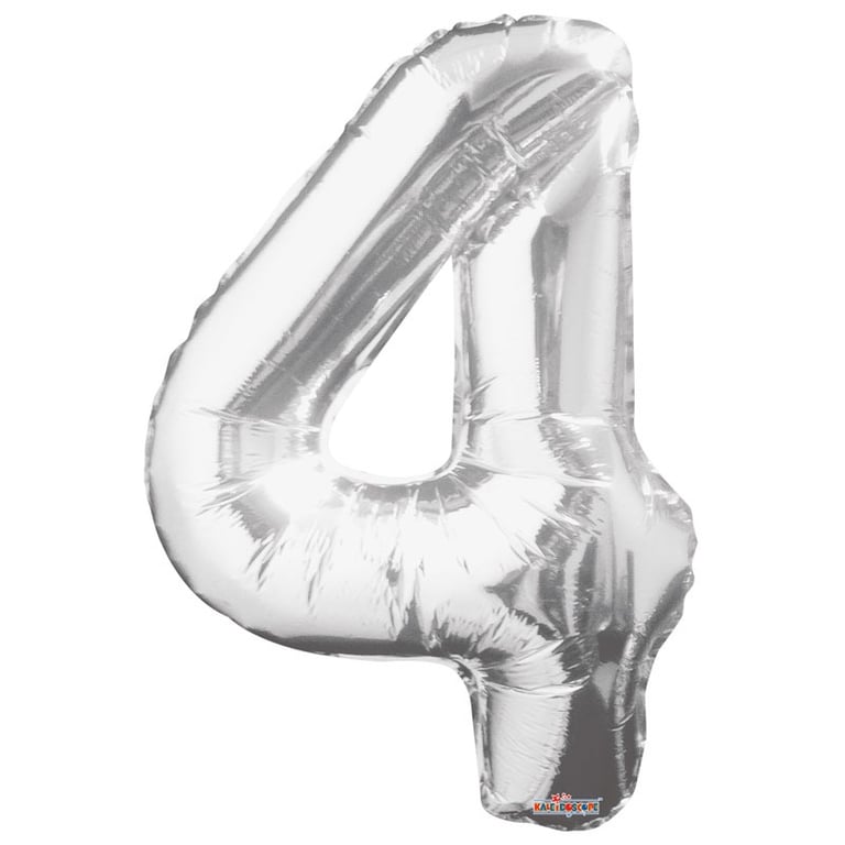 Silver Foil Balloon - Age 4 Birthday Party Decoration Home Decor