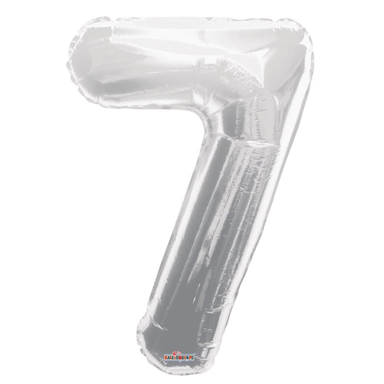 Silver 7 Big Number Balloon - 34inch Home Decoration Party Balloon