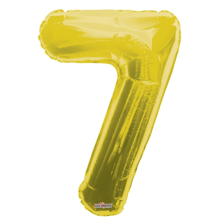 Gold Foil Balloon - Age 7 Party Decorations, Birthday Balloons for Kids Home Decor