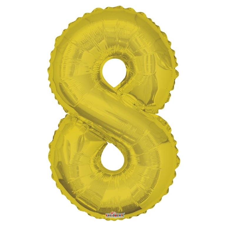 Gold Foil Balloon - Age 8 Birthday Party Decorations
