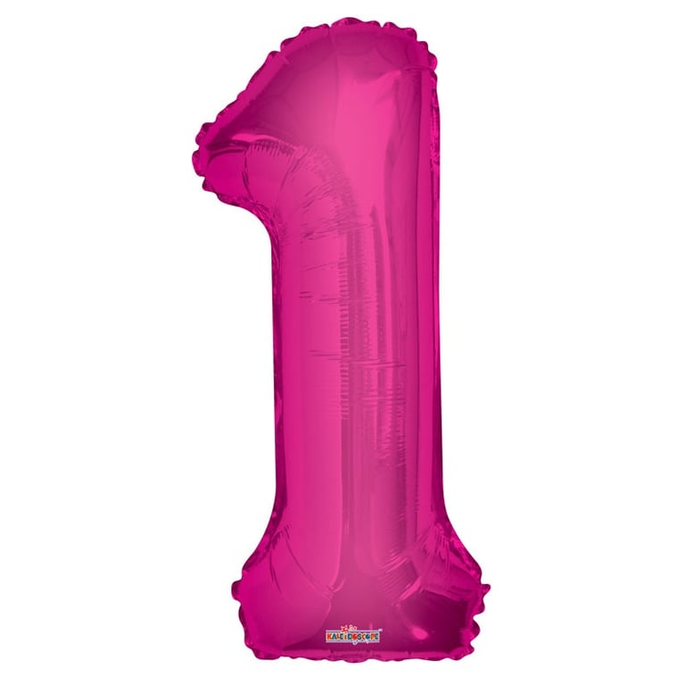 Hot Pink Foil Balloon - Perfect Party Decoration for 1st Birthday Celebrations