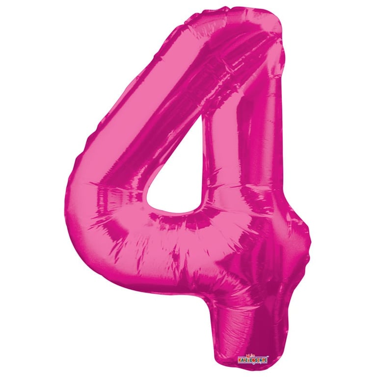Hot Pink Foil Balloon - Perfect Birthday Decoration for Kids Age 4