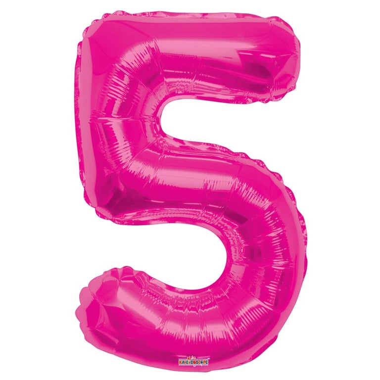 Hot Pink Foil Balloon - Perfect Party Decoration for 5 Year Olds
