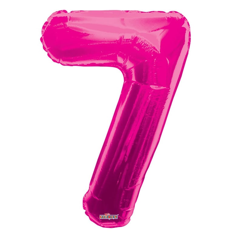 Hot Pink Foil Balloon - Ideal Decoration for 7th Birthday Parties and Home Decorations