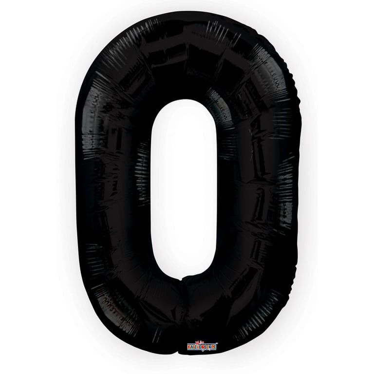 Black Foil Balloon - Age 0 Party Decoration Supply