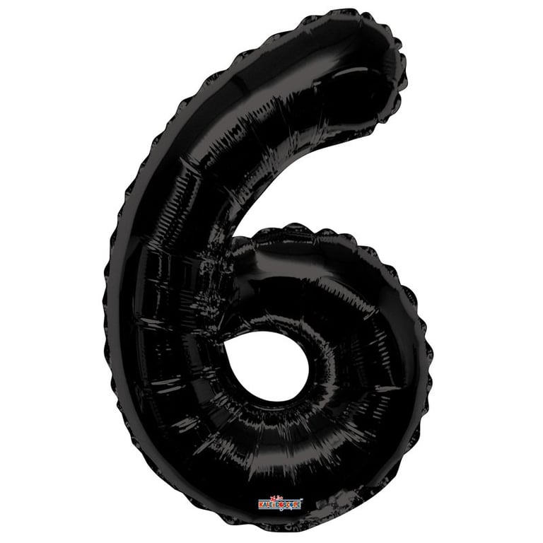 Black Foil Party Balloon - Perfect for 6th Birthday Decorations and Home Events