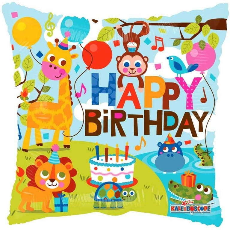 Square Birthday Jungle Balloon - Perfect Party Decoration for Outdoor Celebrations